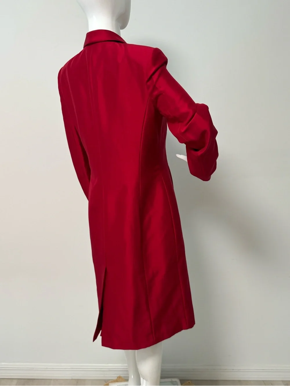 Ann Taylor Burgundy Silk Dress and Matching Coat Set
